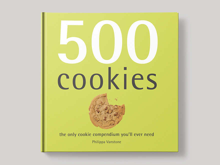 Book cover to 500 Cookies recipe book