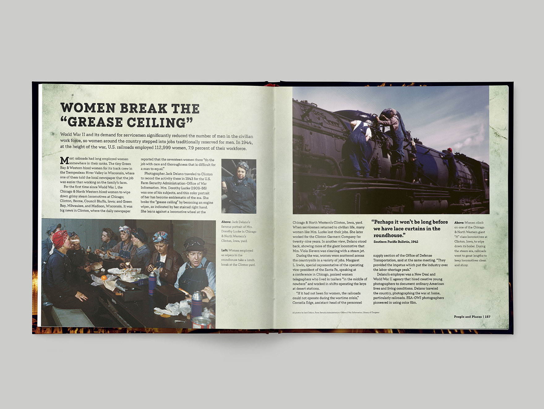 Inside pages from Classic Steam showing a two-page feature about female engineers