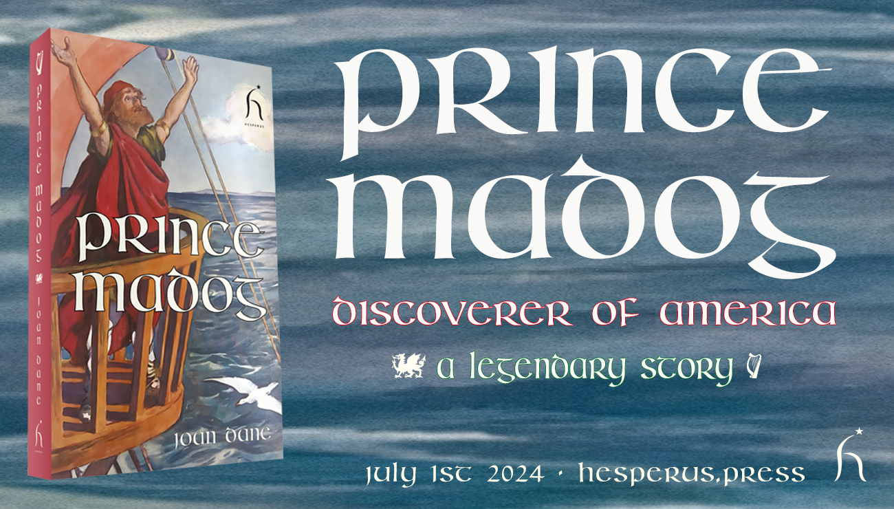 Web banner to promote book release of Prince Madog for Hesperus Press.