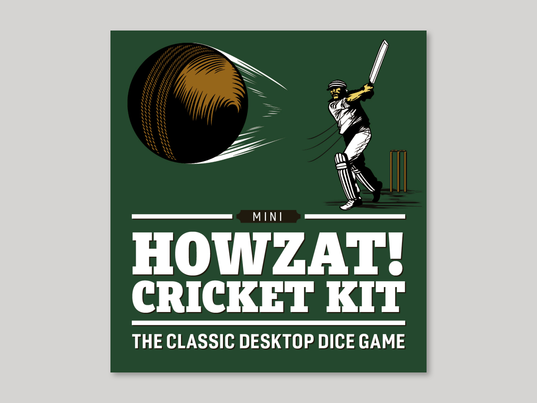 Box front to the Howzat Cricket Mini Kit game