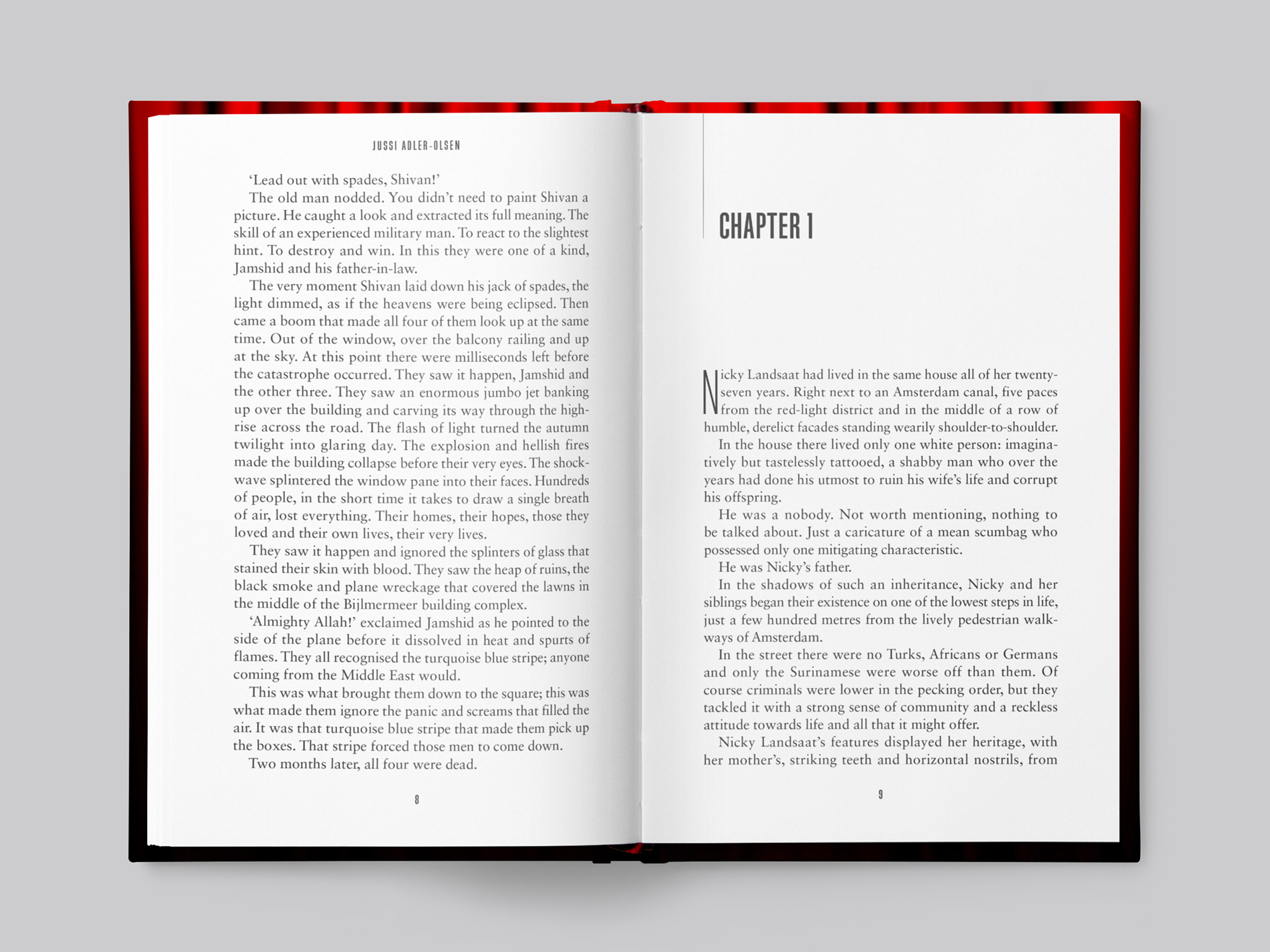 An example of some typeset pages from a novel. The picture links to a page showing further examples of typesetting by freelance typesetter Roland Codd.
